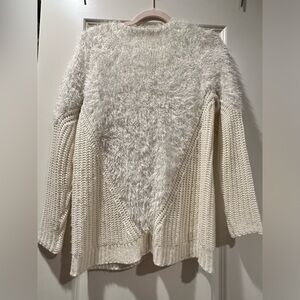 Off white sweater. Unique with 2 different textures.